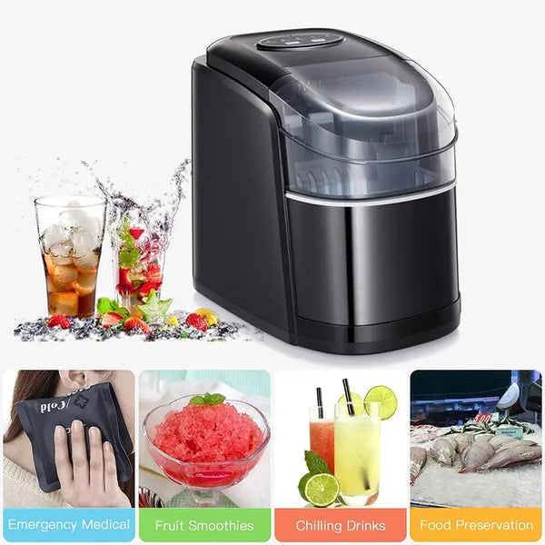 AGLUCKY Black Mini Ice Maker