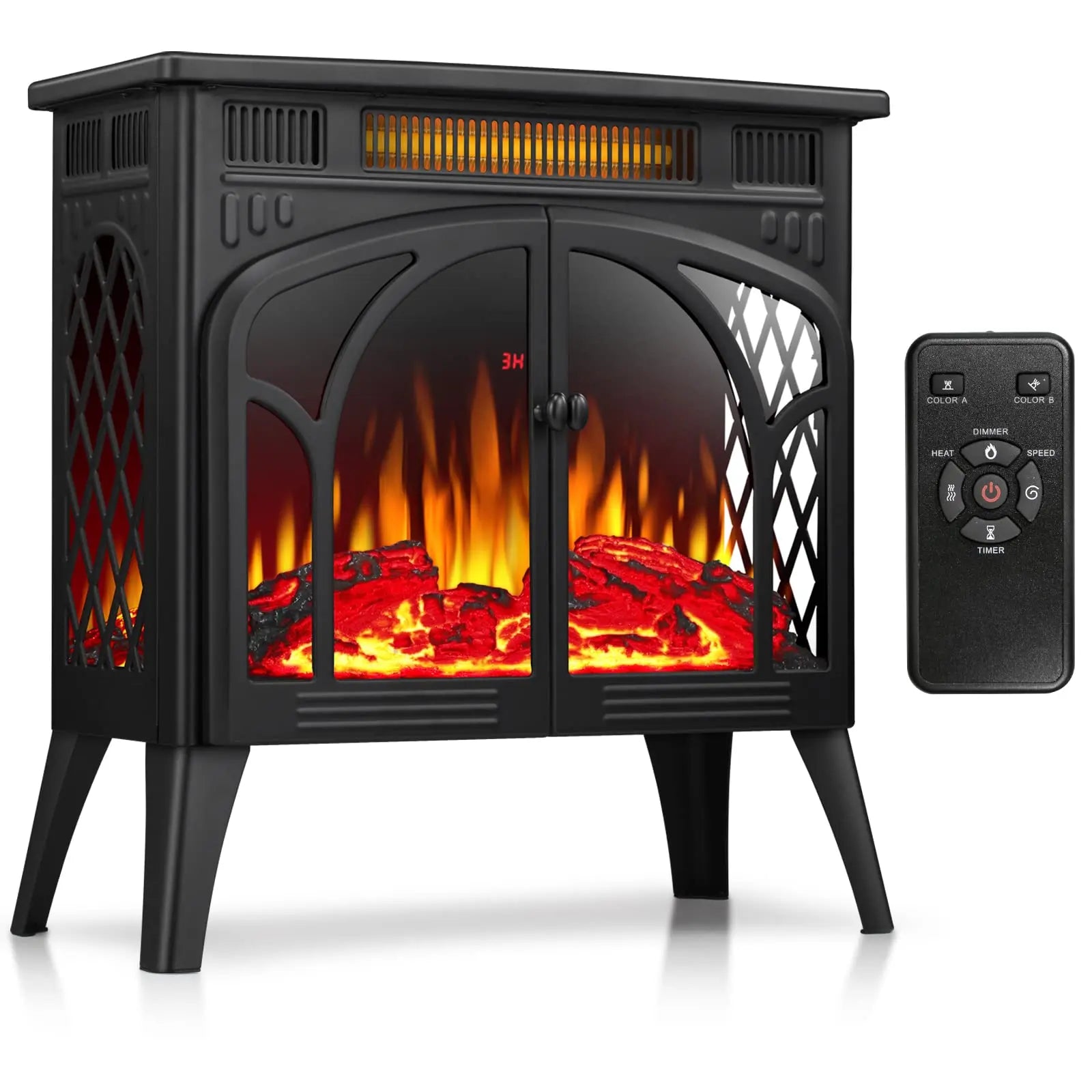 25 Inch Electric Fireplace Stove Heater