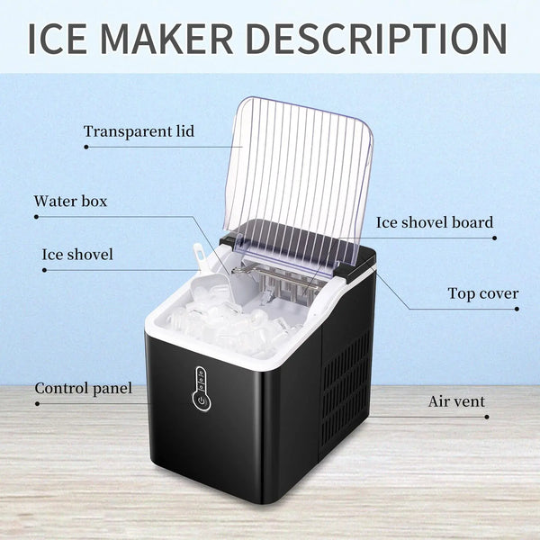 AGLUCKY Countertop Ice Maker Machine