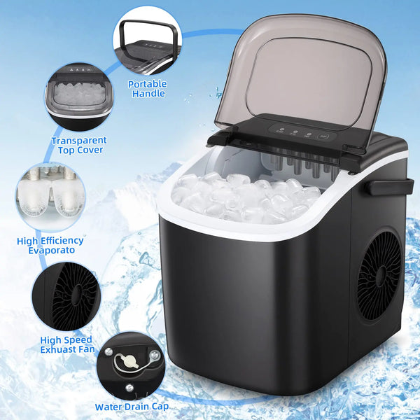 AGLUCKY Portable Countertop Ice Maker