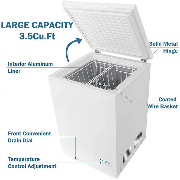 How Much Does A 3.5 Cubic Foot Freezer Weigh 3.5 Cubic Feet Black Chest Freezer Free Standing – agluckyshop
