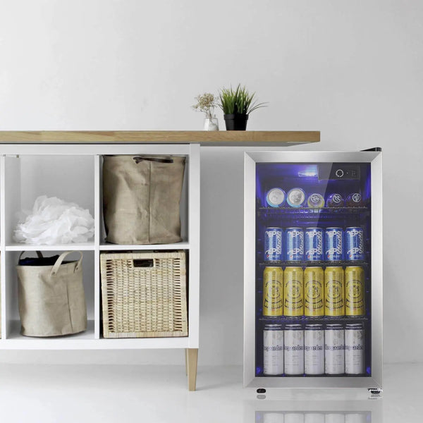  3.2 Cubic Feet Small Fridge|90 Cans Digital Temperature Control