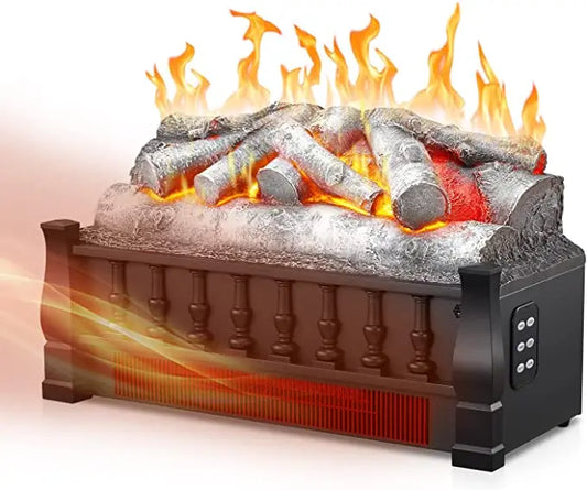 Electric Fireplace Log Set Heater with Remote Control Media 1 of 6
