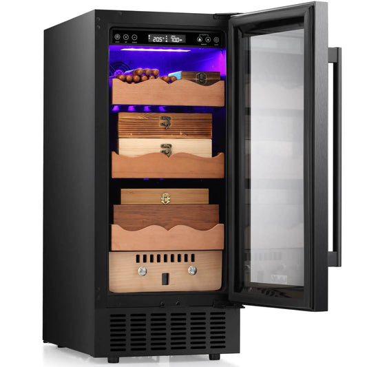 15 Inch Cigar Humidor Black Electric Humidor