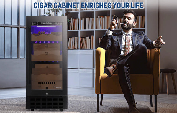 15 Inch Cigar Humidor Black Electric Humidor