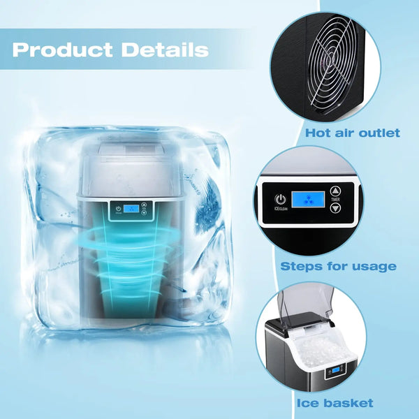 AGLUCKY Portable Nugget Ice Maker