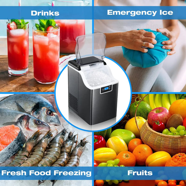 AGLUCKY Portable Nugget Ice Maker